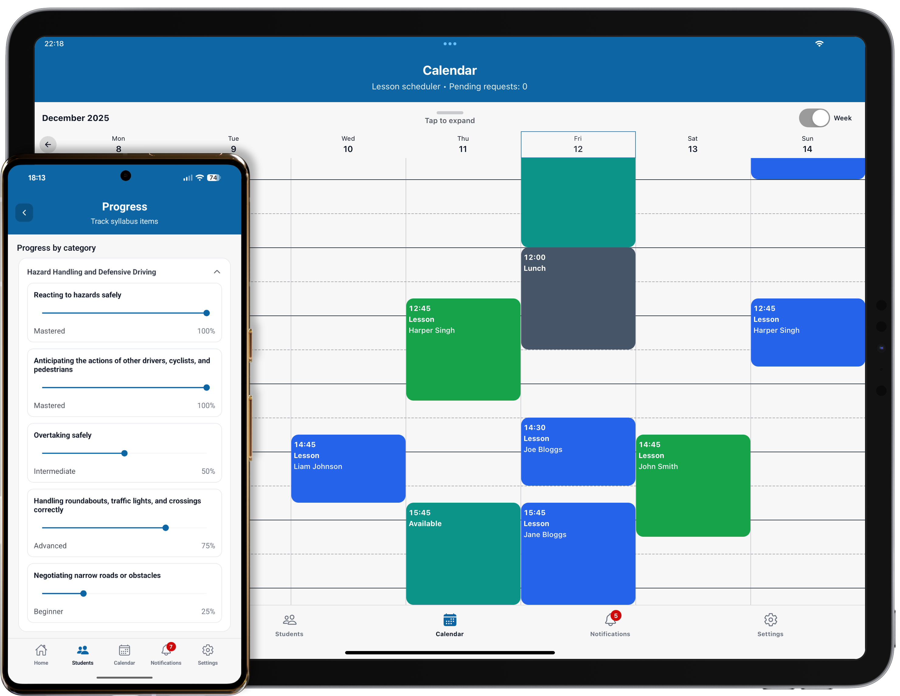 Instructor dashboard overview